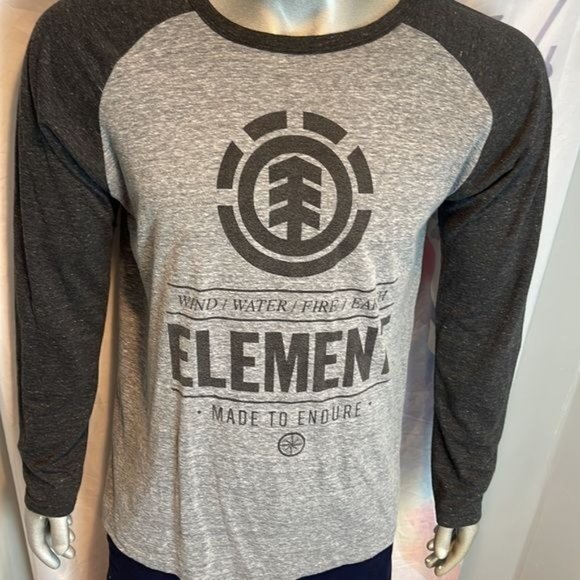 Element Wind Water Fire Earth Made to Endure Vintage Gray T-shirt Size S - Picture 4 of 6